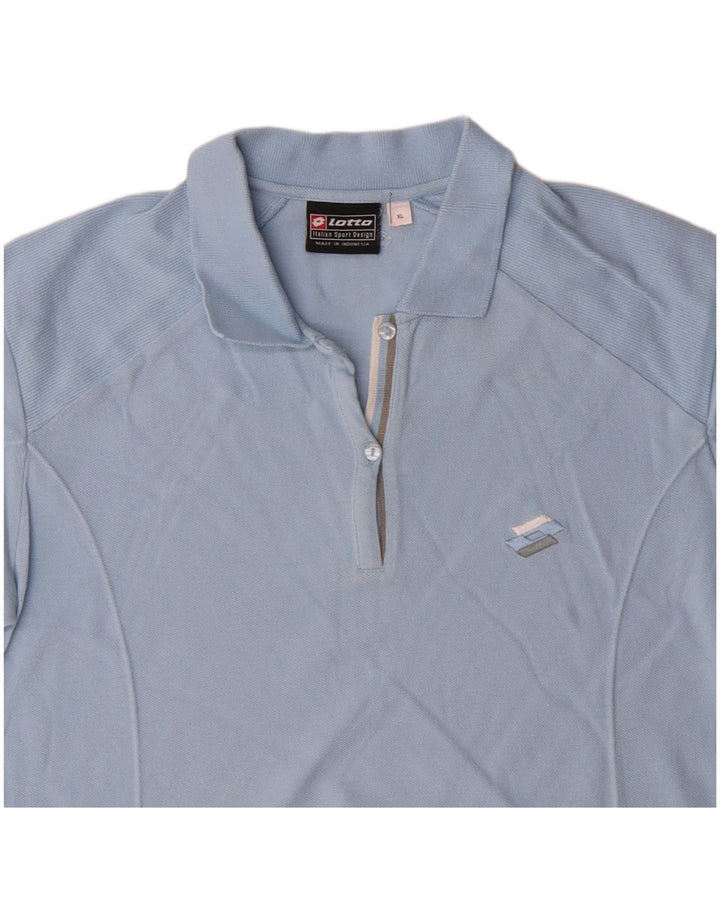 LOTTO Damen Poloshirt UK 18 XL Blaue Baumwolle