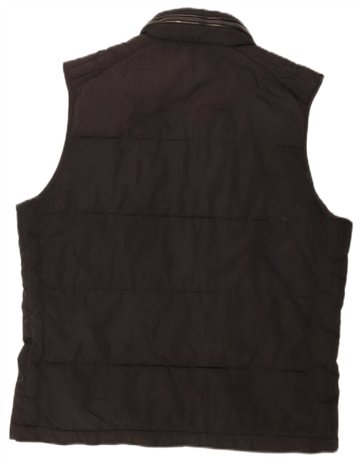 Zara Womens Utility Gilet mit Kapuze UK 16 Large Schwarz Polyester