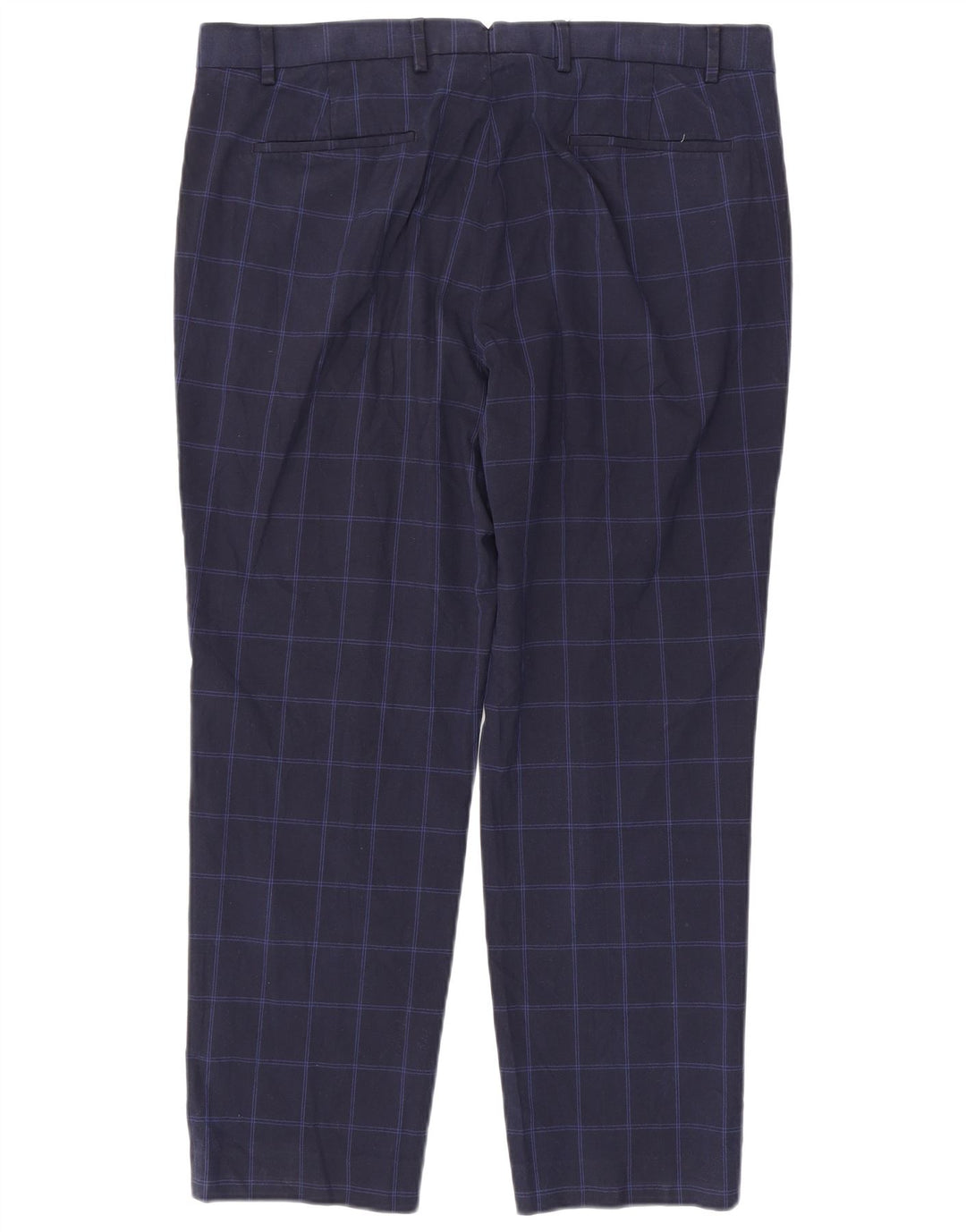 Marks & Spencer Herren-Anzughose in normaler Passform, W38 L29, Marineblau kariert