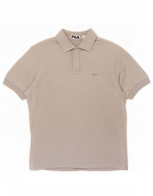 Fila Herren Poloshirt Small Grau meliert