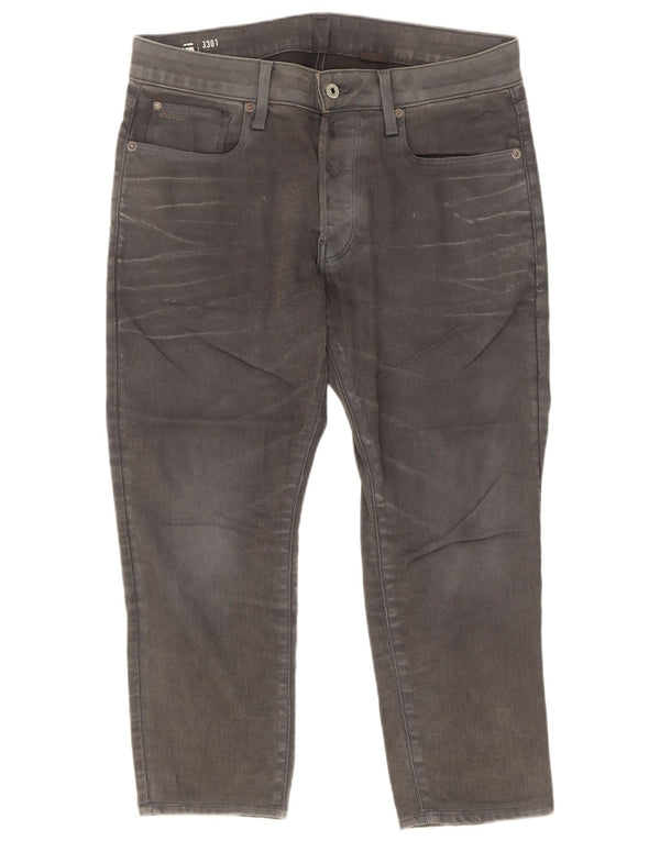 G-Star Herren Slim Jeans W32 L25 Graue Baumwolle