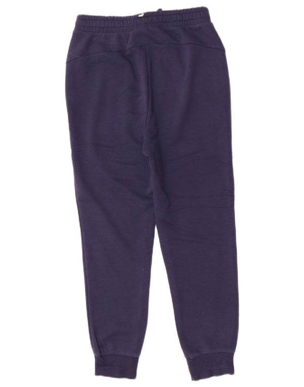 Puma Jungen-Trainingsanzug mit Grafik, Jogginghose, 11–12 Jahre, marineblaue Baumwolle