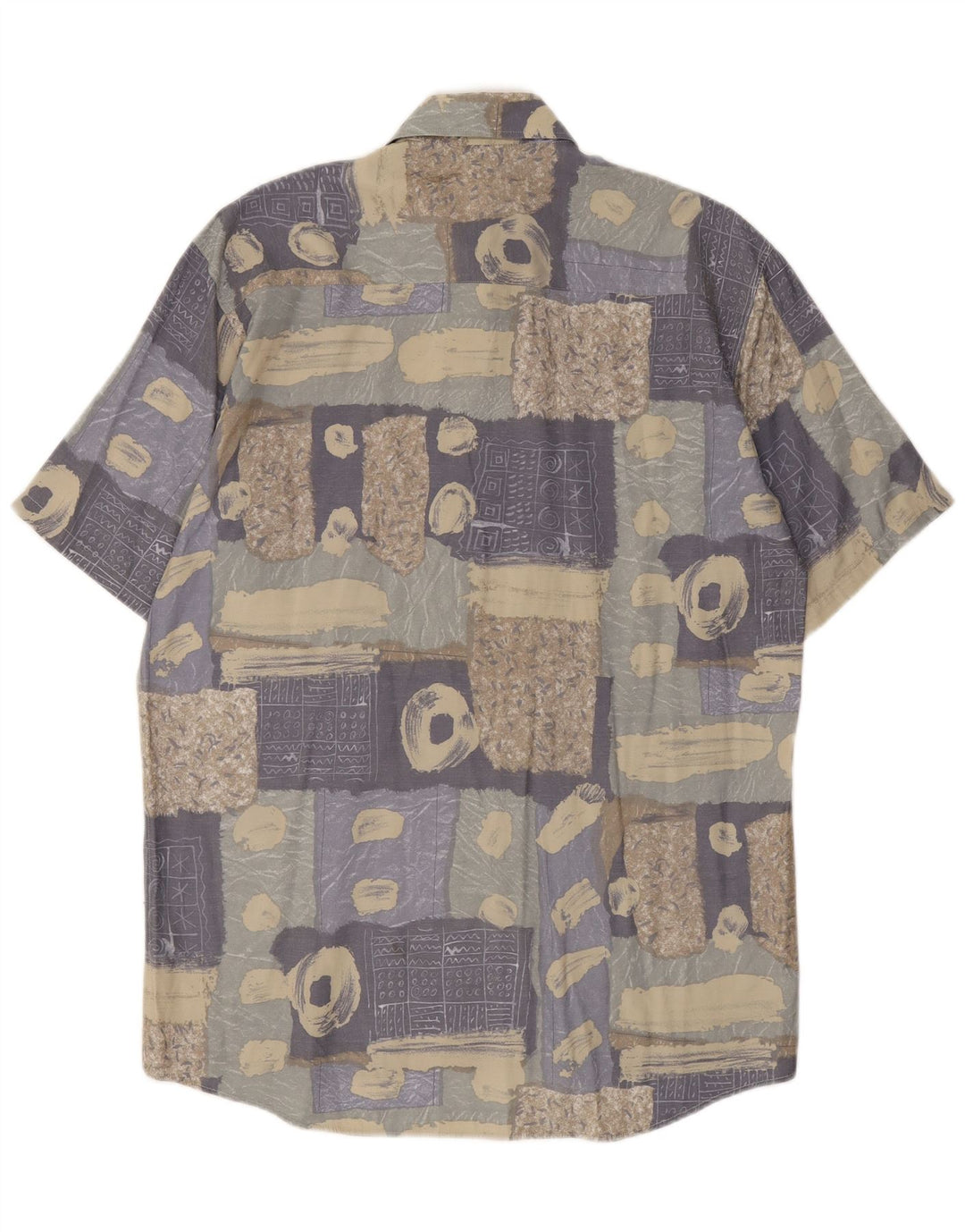 Dino Erre Herren-Kurzarmhemd, mittelgroß, mehrfarbig, Patchwork