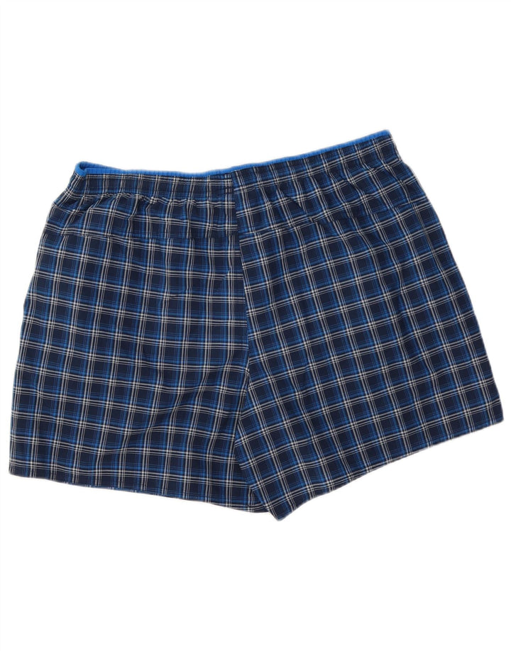 Adidas Herren-Badeshorts, groß, marineblau, kariert, Polyester