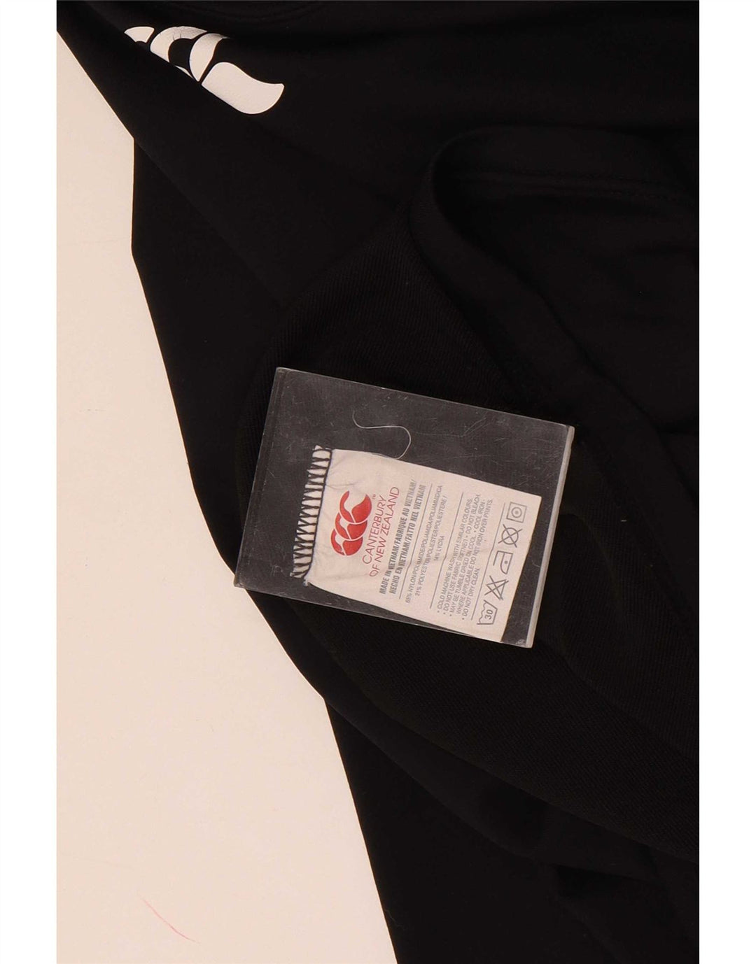 Canterbury Herren-Oberteil mit Grafik, langärmlig, klein, aus schwarzem Nylon