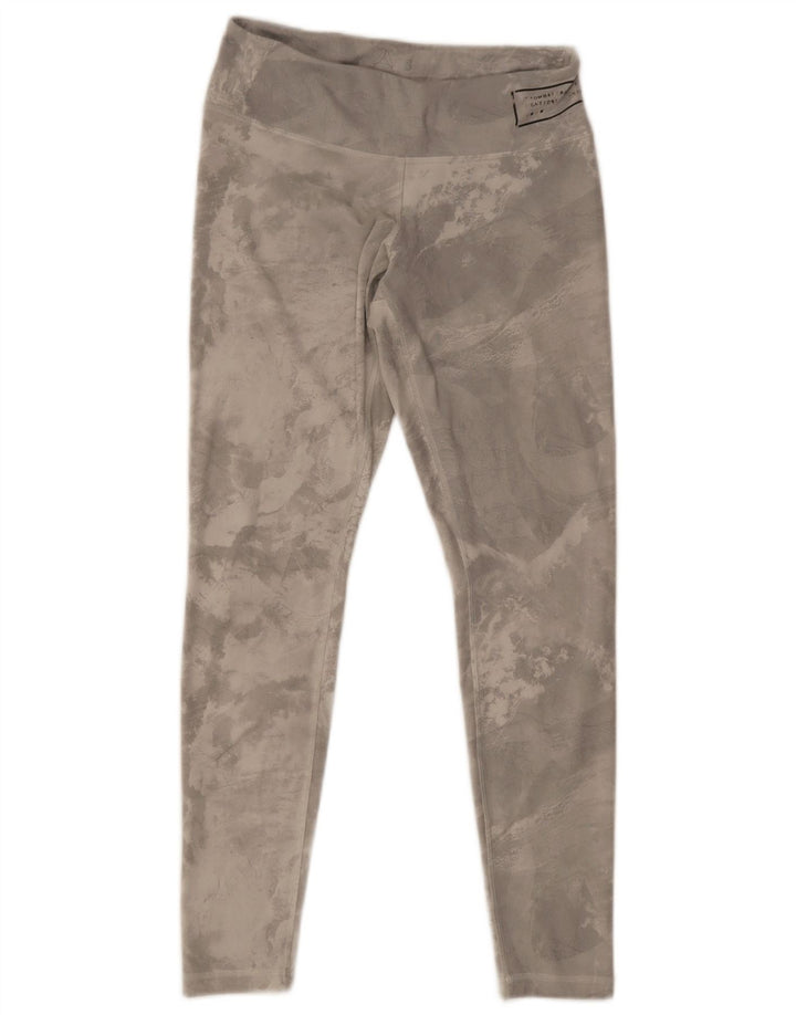 Reebok Damen Leggings UK 8/10 Small Grau Tie Dye