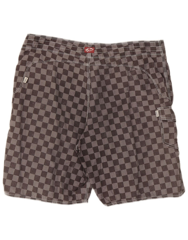 Vans Herren-Badeshorts, groß, grau, geometrisch