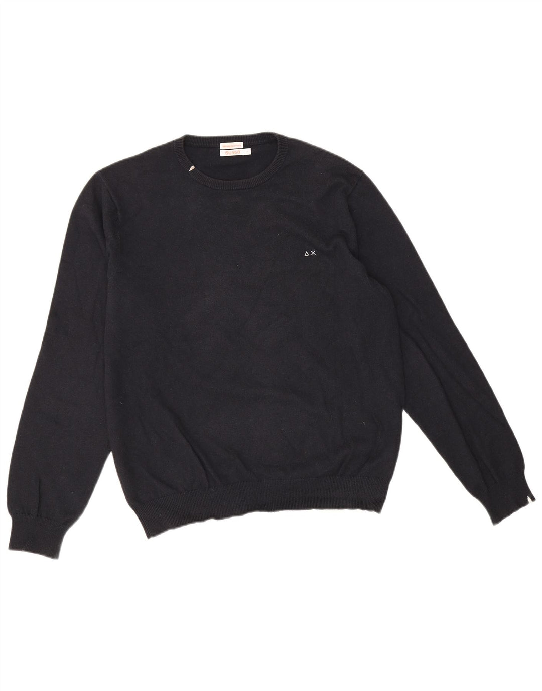 Sun68 Herren-Pullover mit Rundhalsausschnitt, groß, aus schwarzer Baumwolle