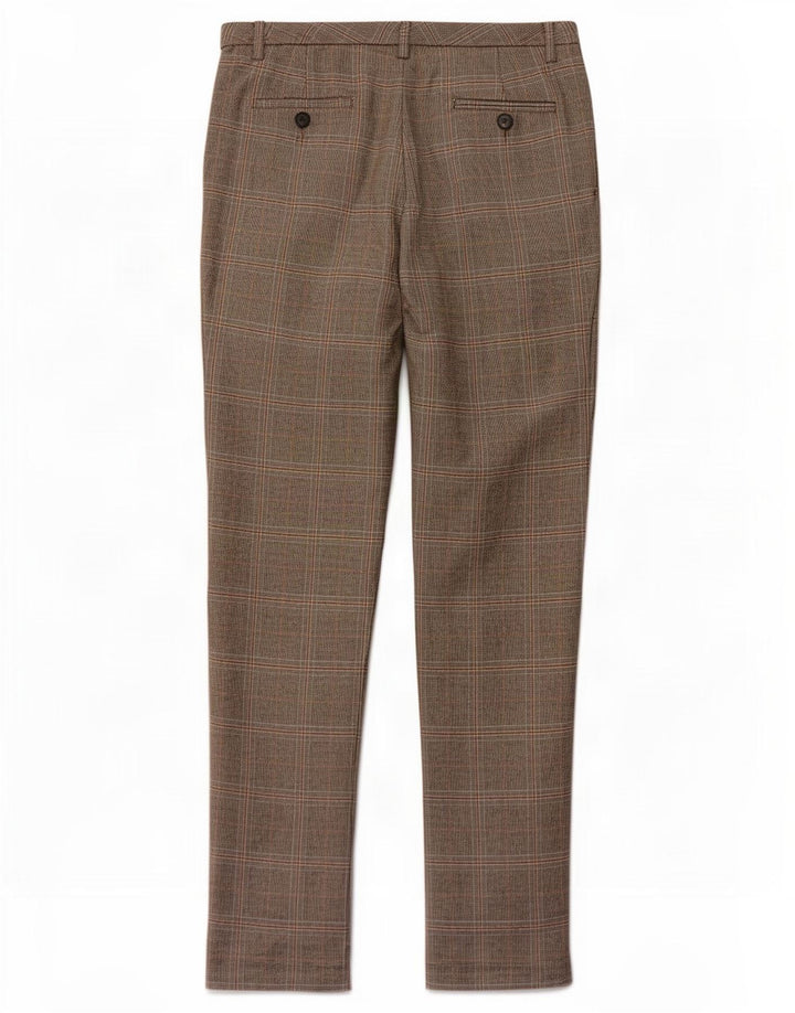 Massimo Dutti Damen Chinohose EU 38 Small W28 L30 Grauer Hahnentritt