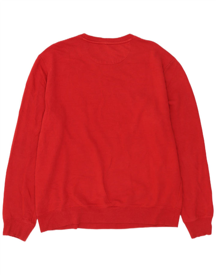 CALVIN KLEIN JEANS Herren Grafik Sweatshirt Pullover XL Rot Baumwolle