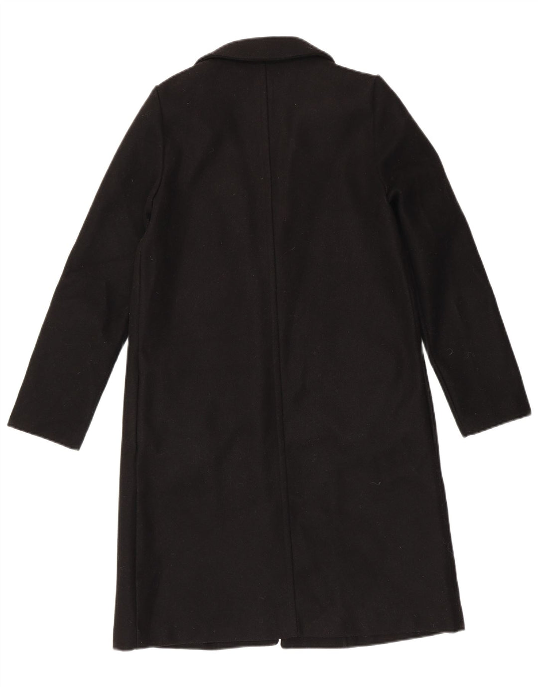 ZARA Womens Open Overcoat UK 10 Small Schwarz Polyester