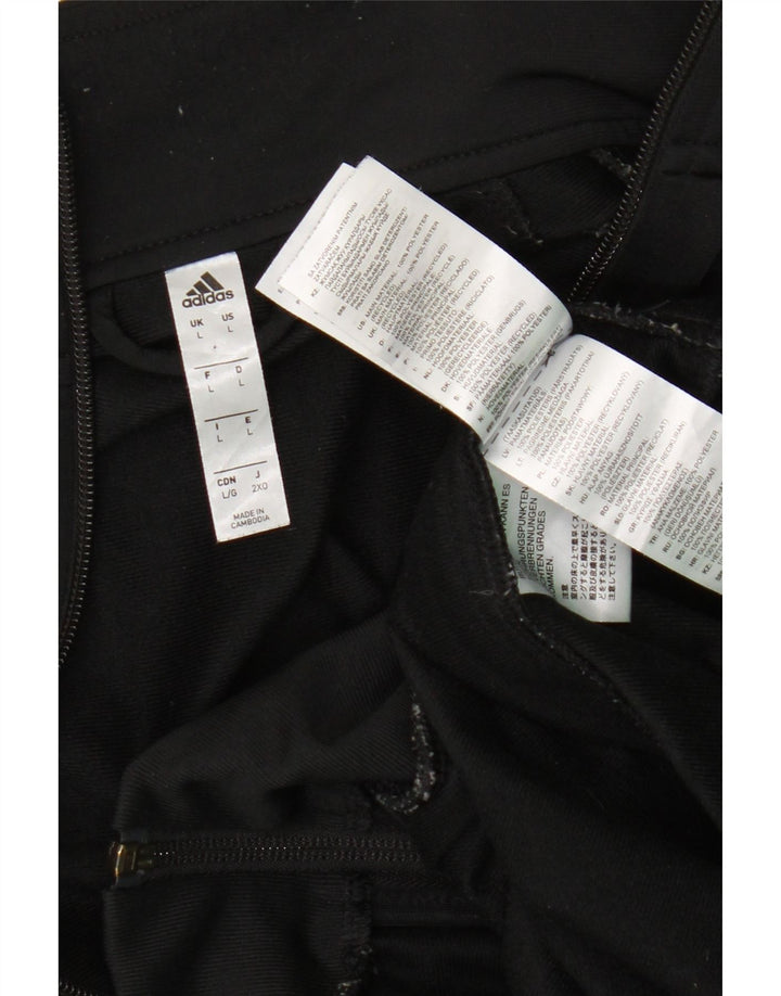 Adidas Herren-Trainingsanzug-Top-Jacke, großes schwarzes Polyester