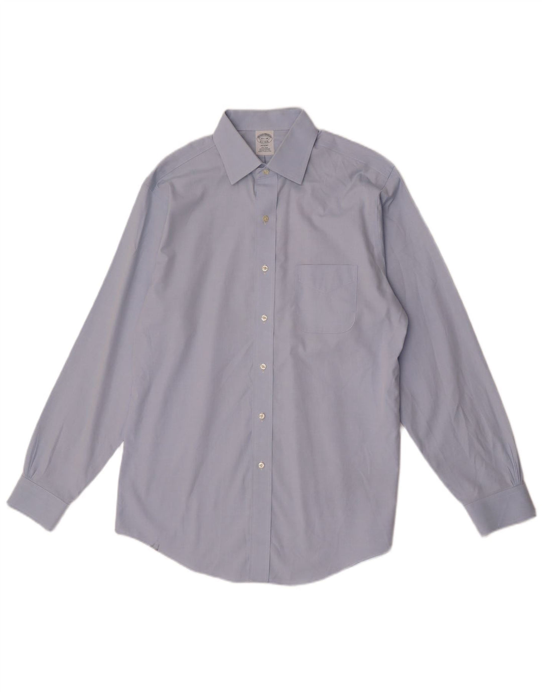 Brooks Brothers Herren-Regent-Hemd, Größe 15 1/2, mittelblaue Baumwolle