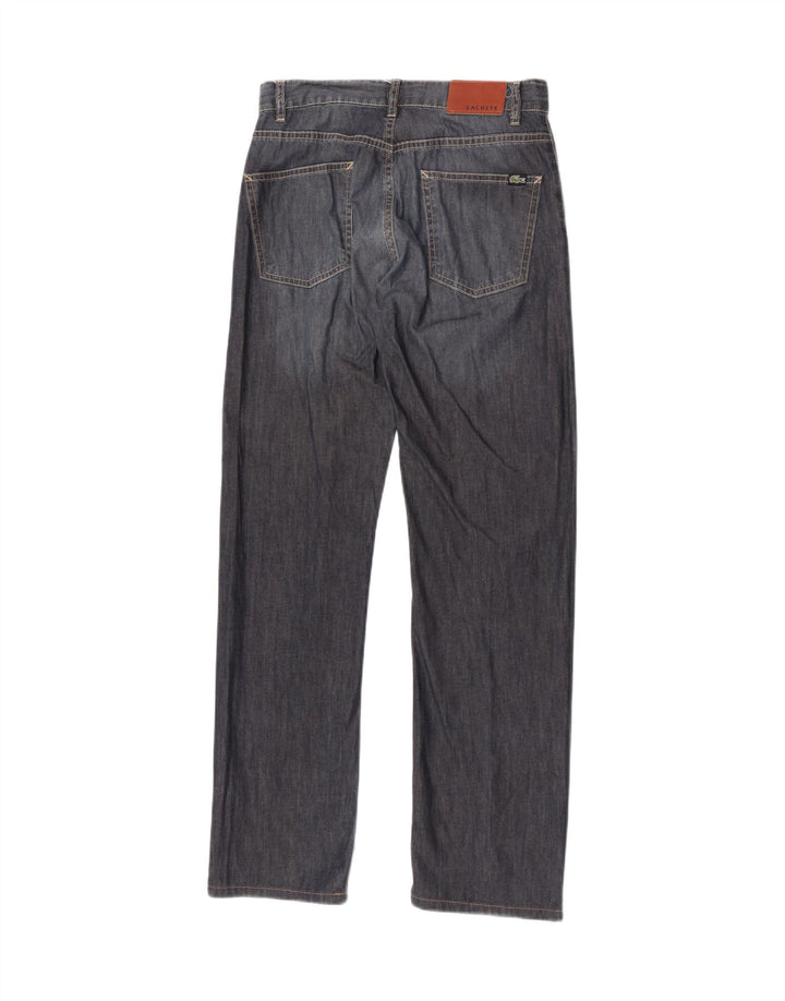 Lacoste Damen Straight Jeans Größe 40 Mittel W30 L32 Marineblaue Baumwolle