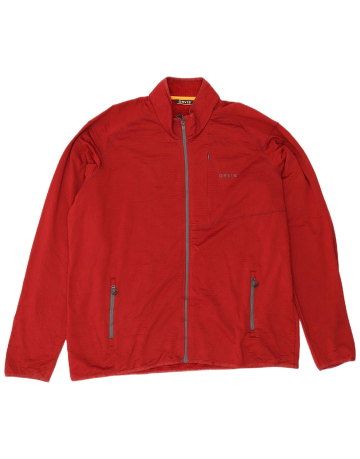 Orvis Herren-Trainingsanzugoberteil, Jacke, 2XL, Burgunderrot, Polyester