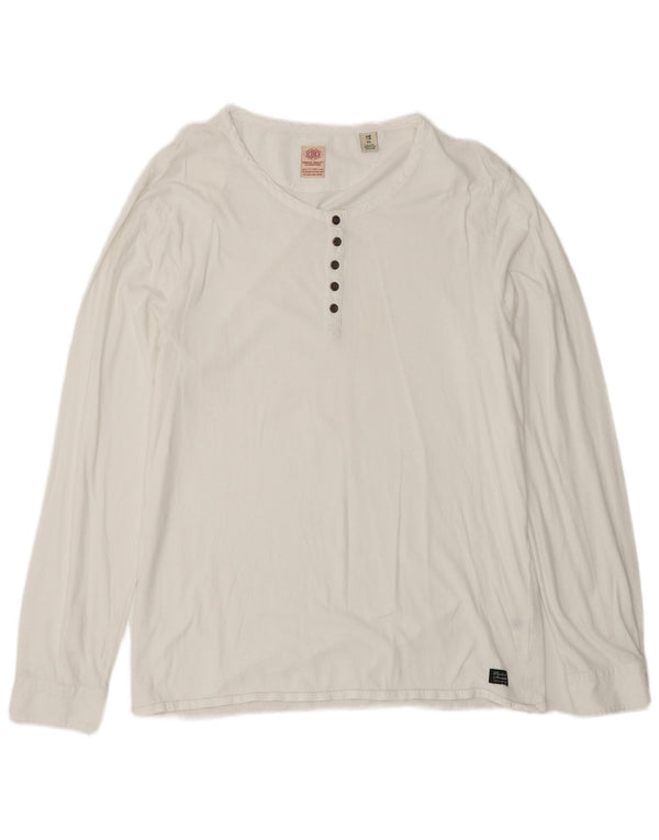 Scotch & Soda Damen Top Langarm UK 18 XL Weiß