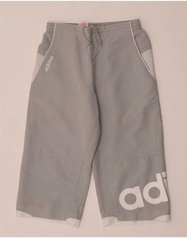 Adidas Capri-Trainingshose für Jungen, 13–14 Jahre, XL, Grau, Farbblock
