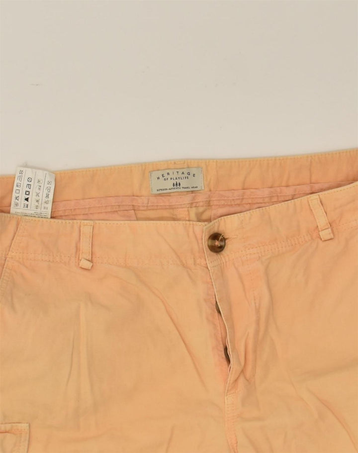 HERITAGE Womens Cargo Shorts UK 14 Medium W36 Beige | Vintage Heritage | Thrift | Second-Hand Heritage | Used Clothing | Messina Hembry 