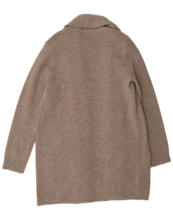 Laura Ashley Damen Longline-Cardigan-Pullover UK 12 Mittelgrau meliert