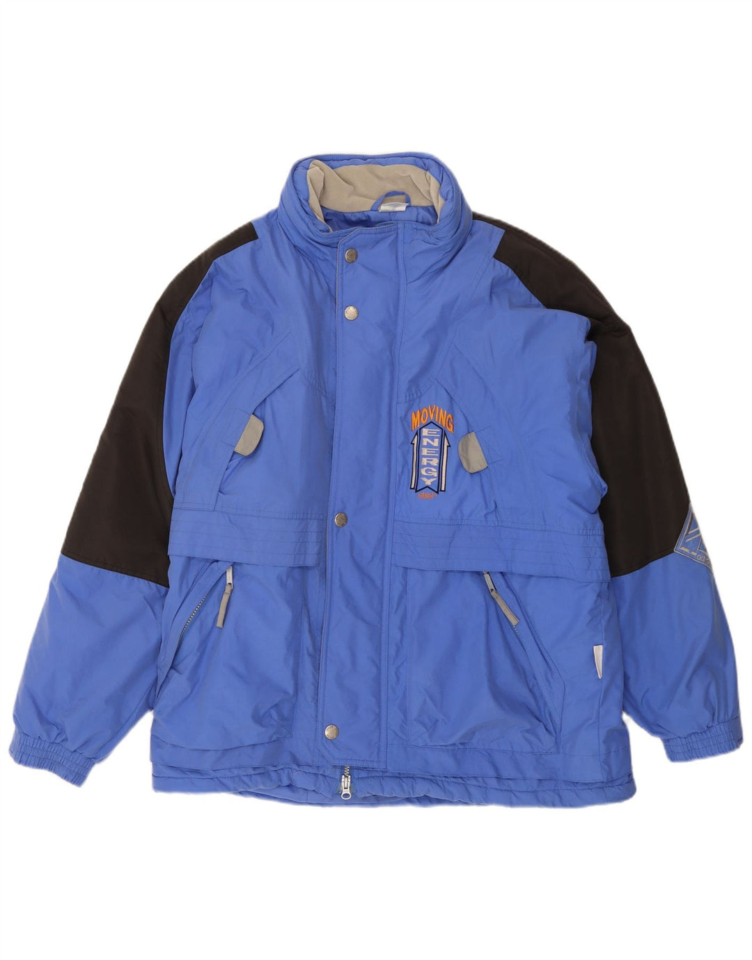 ETIREL Herren-Skijacke, UK 40, groß, blaues Colourblock-Nylon