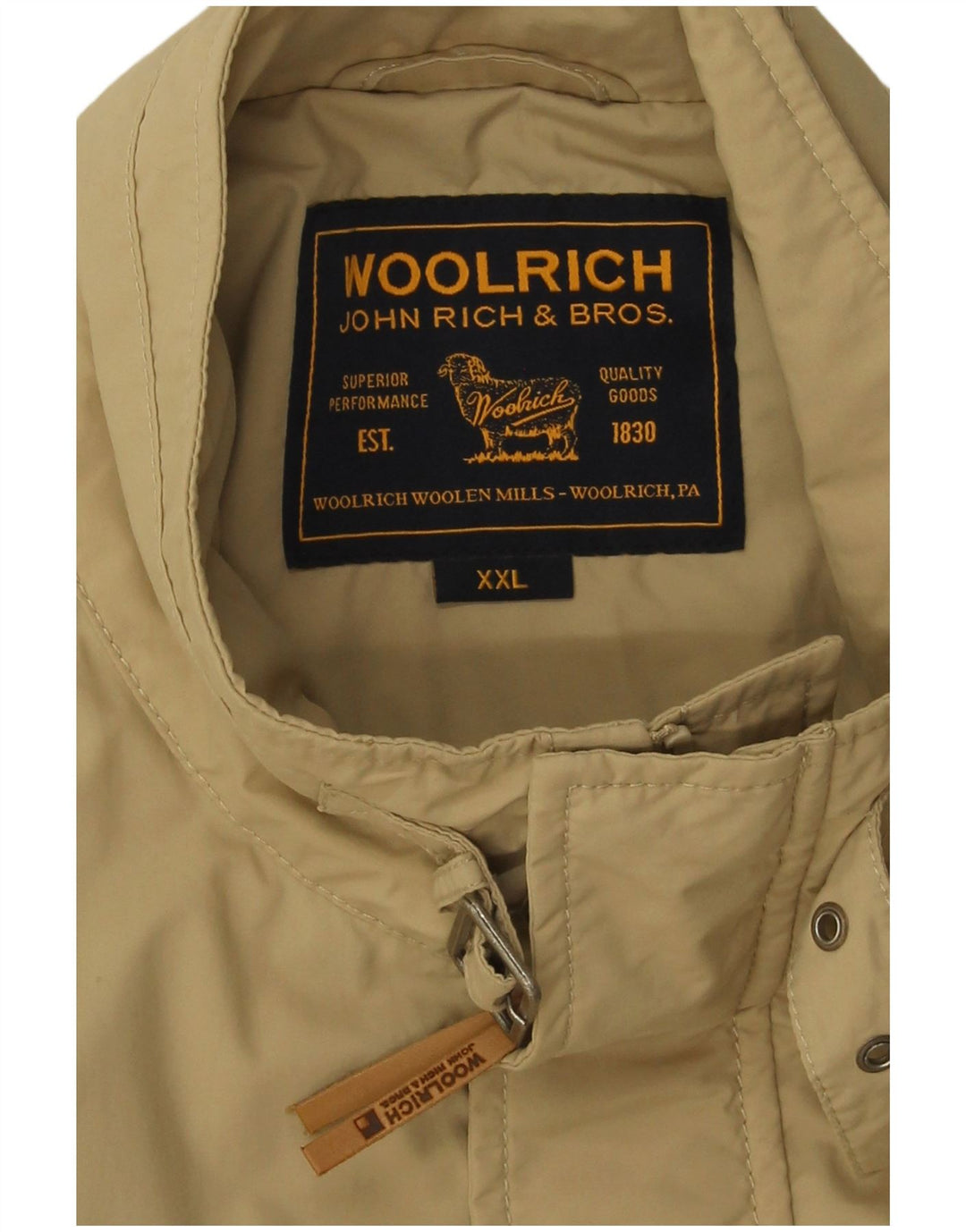 Woolrich Herren Militärjacke UK 44 2XL Beige Nylon