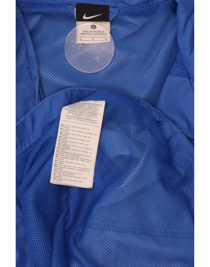 Nike Herren-Regenjacke mit Kapuze, UK 40, großes blaues Nylon