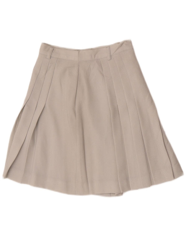 GB.PEDRINI Damen Faltenrock IT 40 Small W24 Graue Viskose