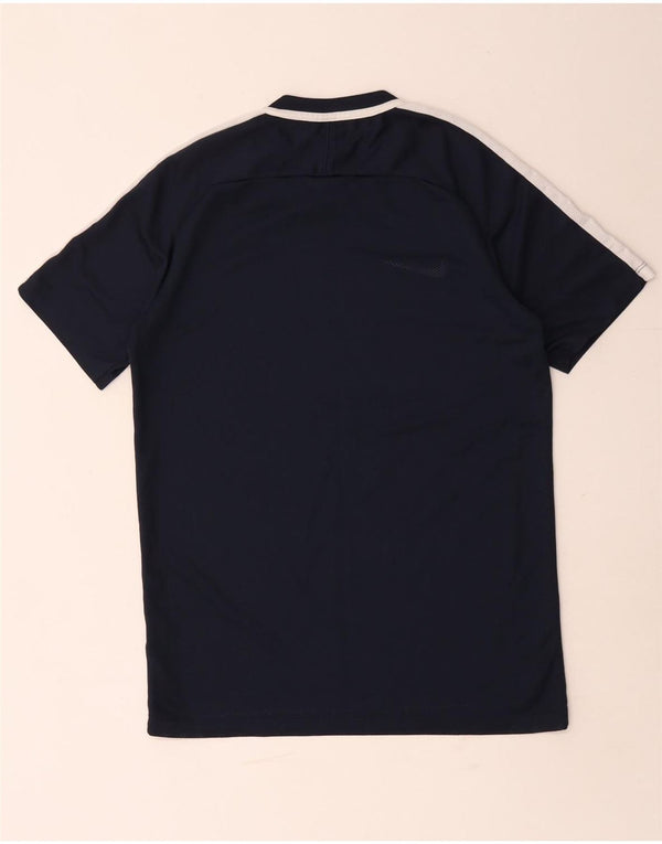 Nike Herren Dri Fit T-Shirt Top Small Marineblau Farbblock