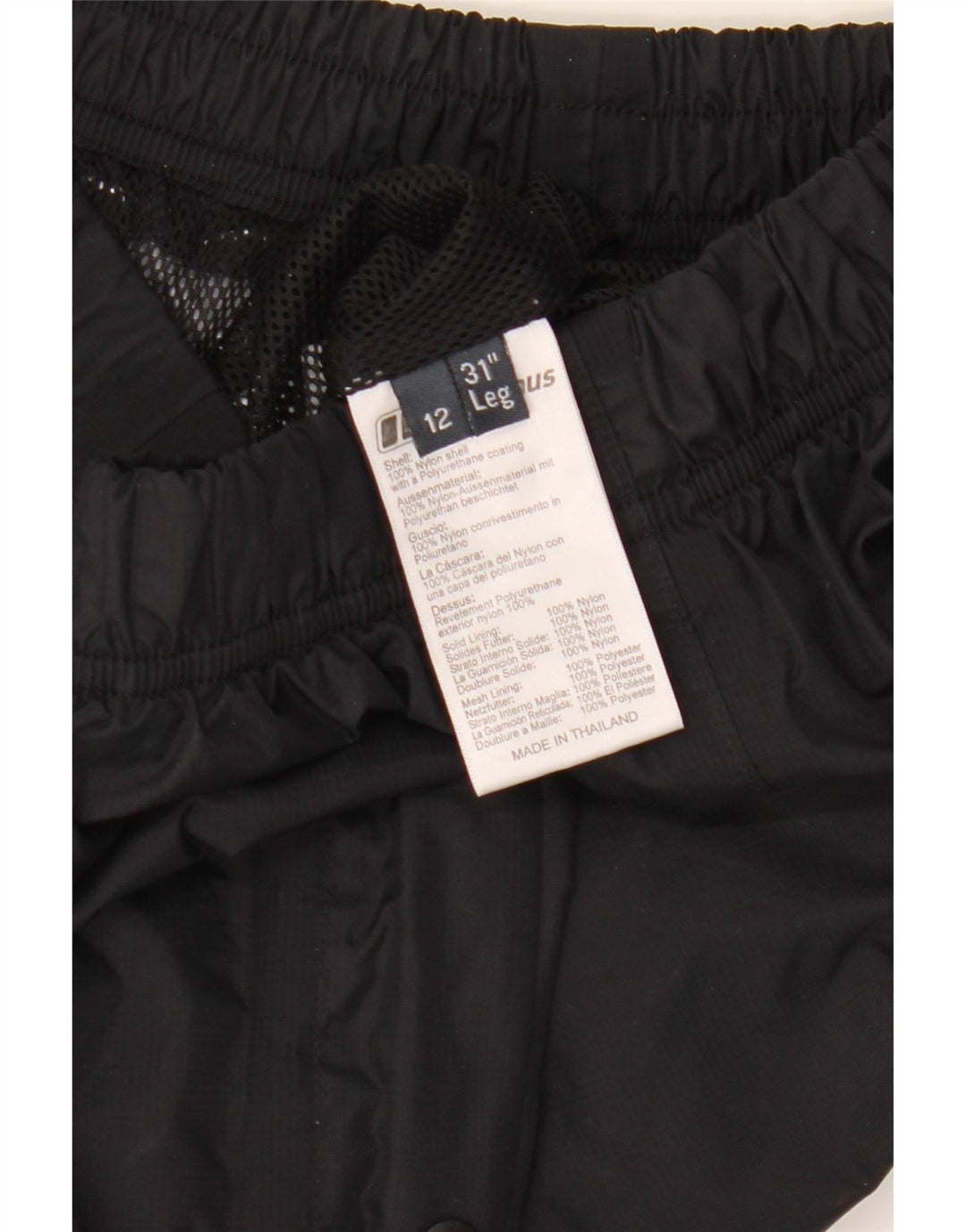 BERGHAUS Damen Trainingshose UK 12 Mittelschwarzes Nylon