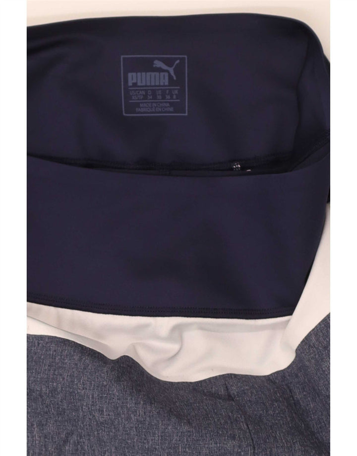 Puma Damen Skort UK 8 Small Blue Colourblock Polyester Sports