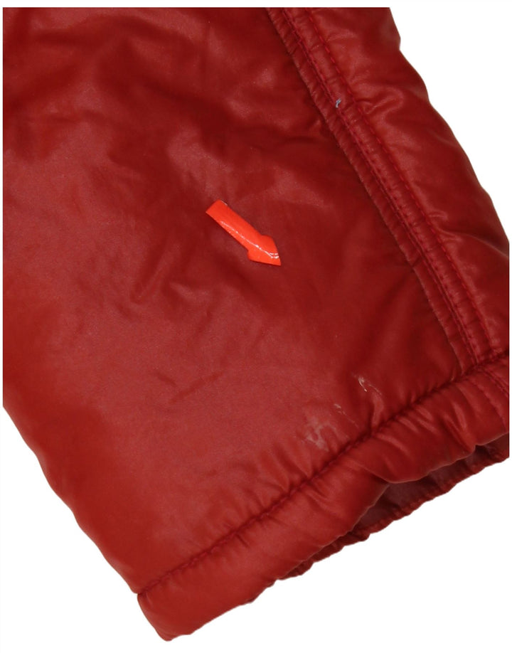 Charly Wattierte Damenjacke mit Kapuze IT 48 XL Rotes Colourblock-Polyamid