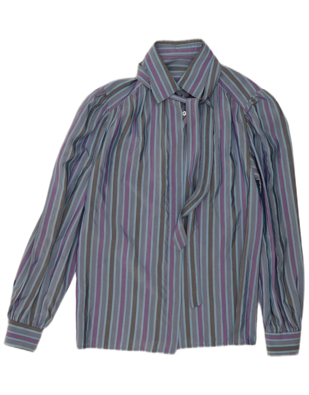 Vintage Damen Shirt UK 16 Groß Mehrfarbig gestreift