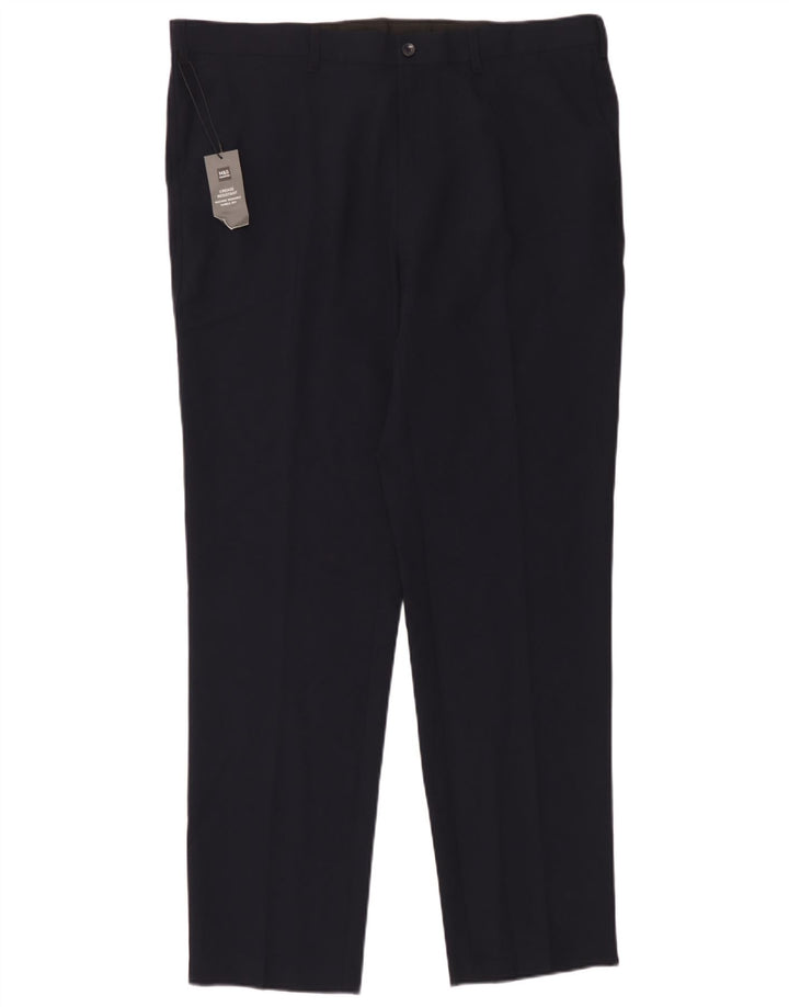Marks & Spencer Slim Chino-Hose für Herren, W40 L33, Marineblau, Polyester