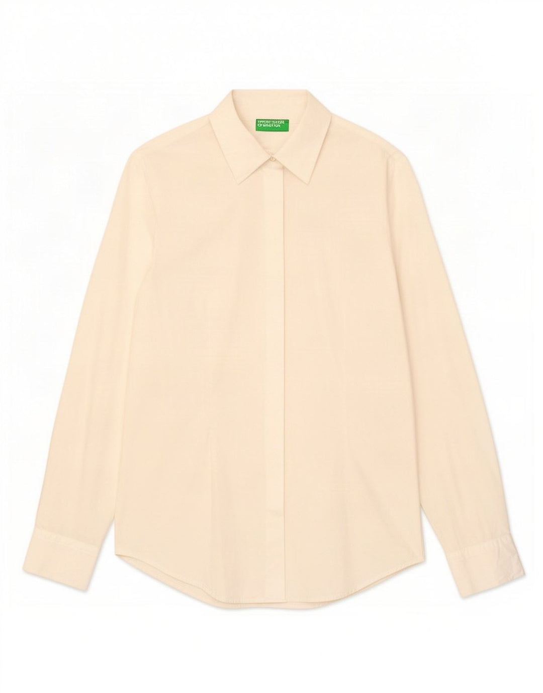 Benetton Damen-Hemd UK 12 Medium Weiß