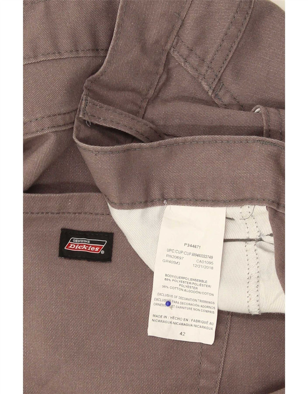 Dickies Herren-Freizeitshorts W42 2XL Graues Colourblock-Polyester
