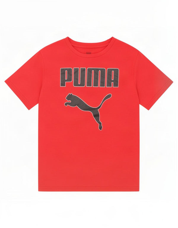 Puma Jungen T-Shirt mit Grafik, 10–11 Jahre, mittelrot