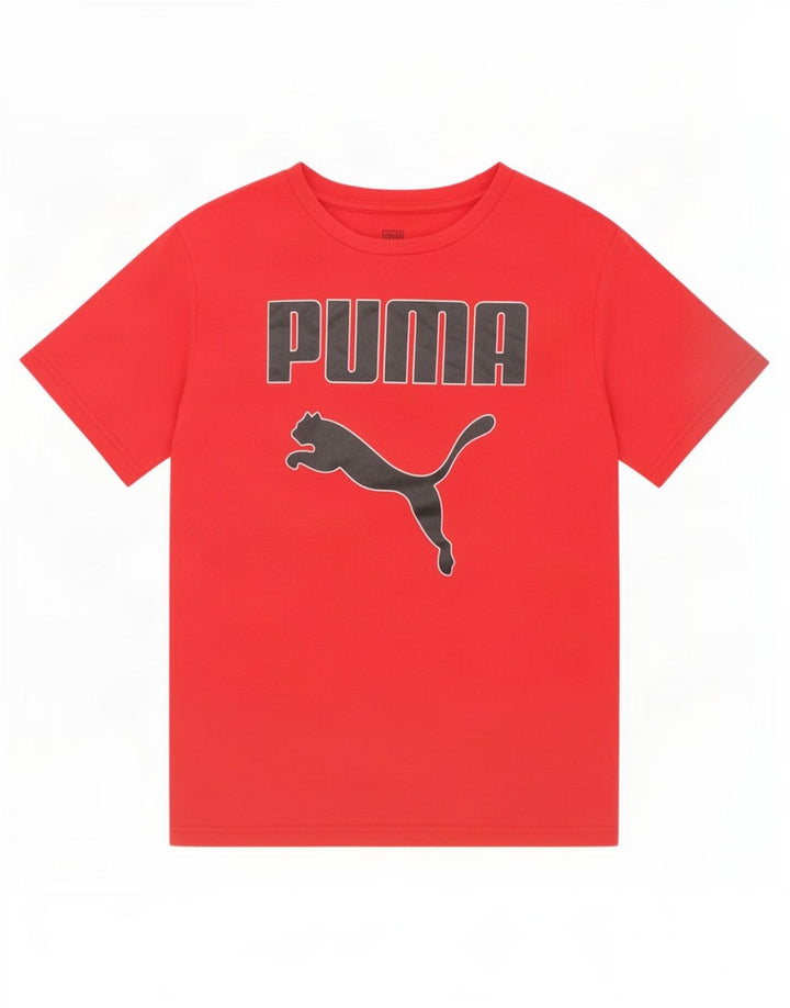 Puma Jungen T-Shirt mit Grafik, 10–11 Jahre, mittelrot
