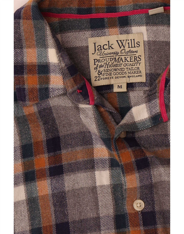 Jack Wills Herren-Flanellhemd, mittelgroß, mehrfarbig, kariert, Baumwolle