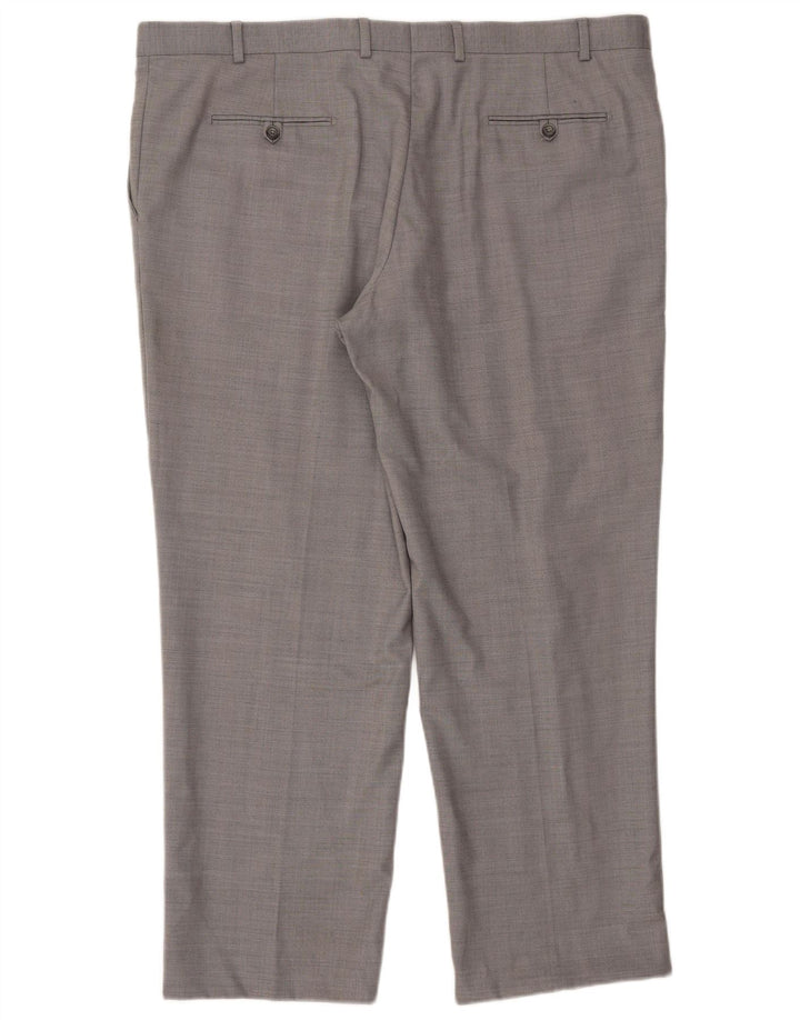 Marks & Spencer Herren-Anzughose, schmal zulaufend, W44, L31, graue Wolle