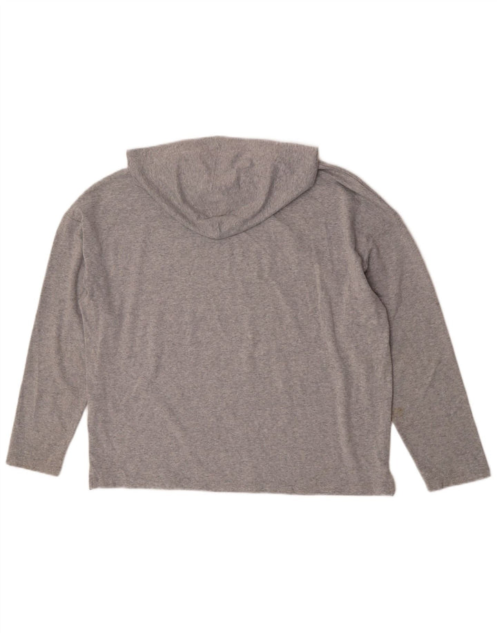 Marks & Spencer Damen-Kapuzenpullover mit Grafik, übergroß, Gr. 16, Grau