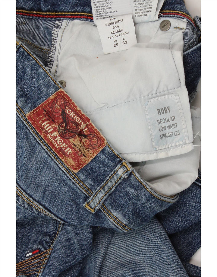 Tommy Hilfiger Damen Ruby Low Waist Straight Jeans W29 L32 Blaue Baumwolle