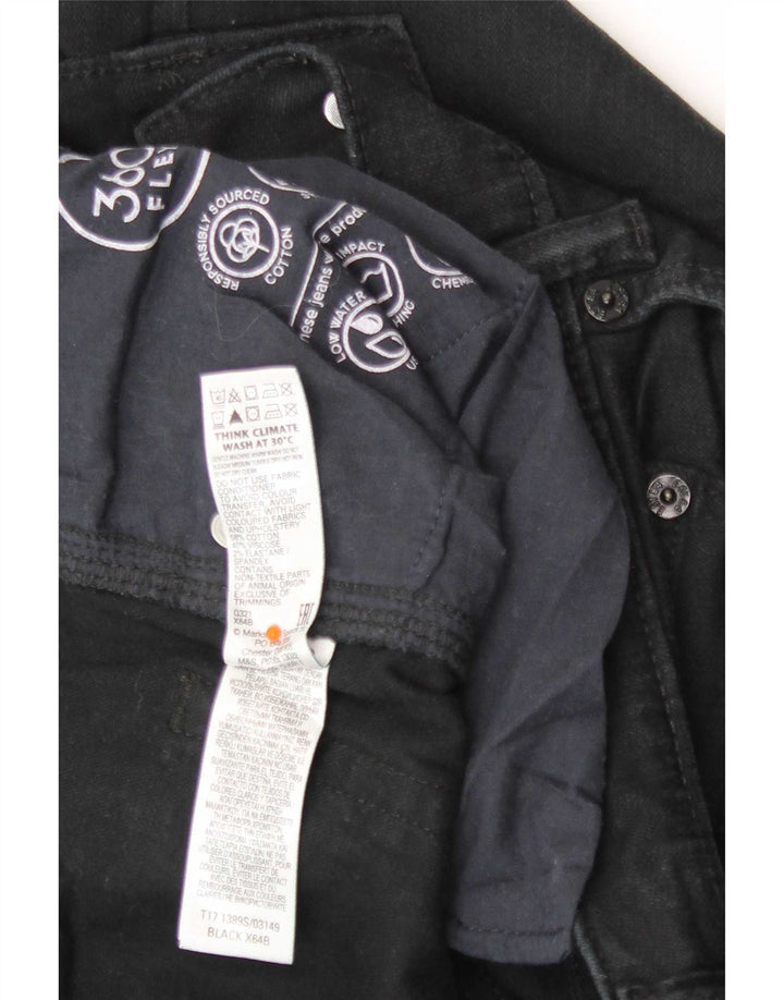 Marks & Spencer Slim-Jeans für Herren, W32, L29, schwarze Baumwolle