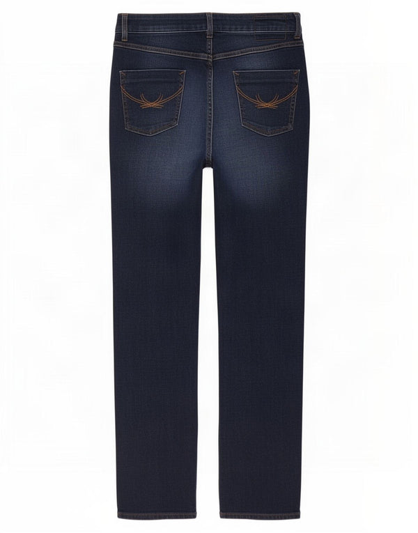 Marks & Spencer Damen Straight Jeans UK 12 Medium W30 L29 Marineblau