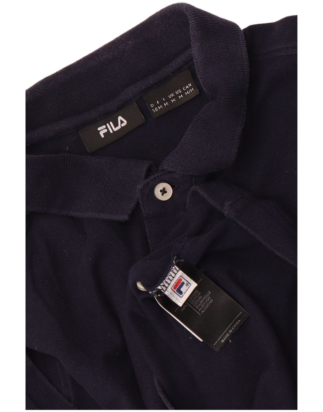 Fila Herren-Poloshirt aus mittlerer marineblauer Baumwolle
