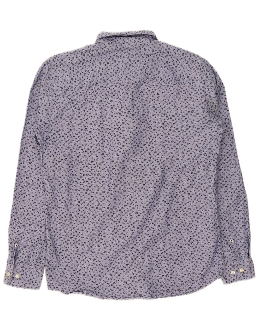 Jack & Jones Herrenhemd aus mittelblauer Baumwolle mit Blumenmuster
