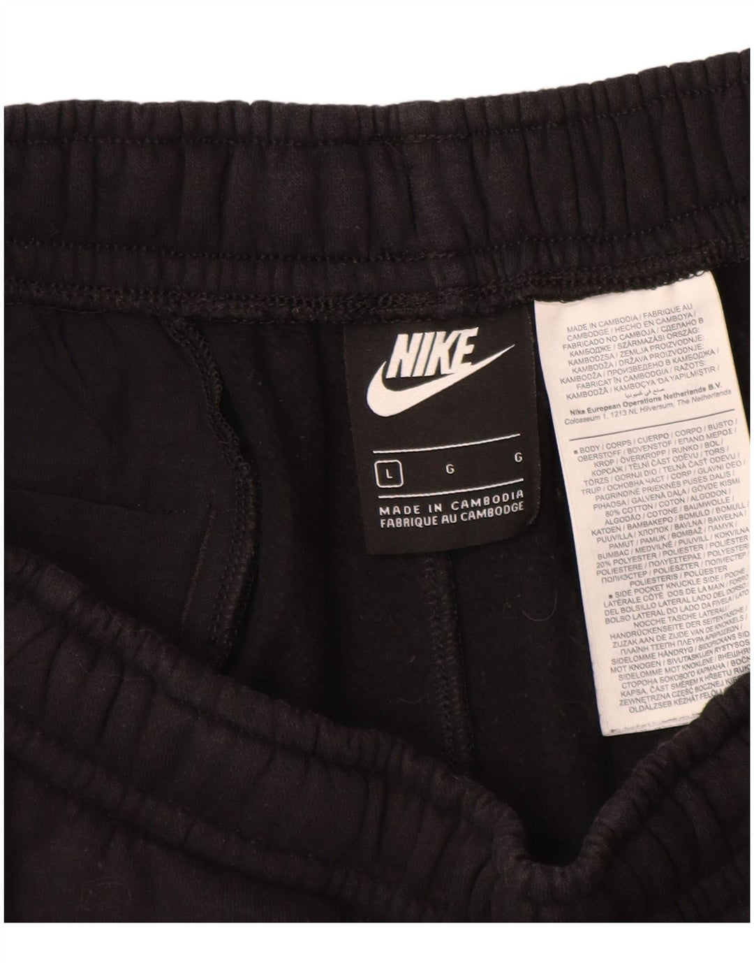 NIKE Herren-Sportshorts mit Grafik, groß, aus schwarzer Baumwolle