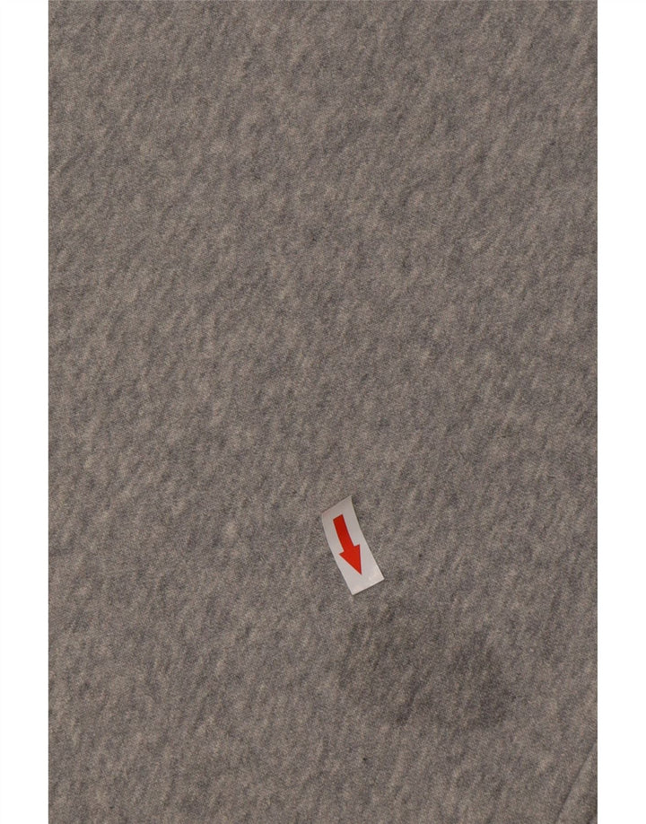 NIKE Herren-Kapuzenpullover mit lockerer Passform, mittelgraue Baumwolle