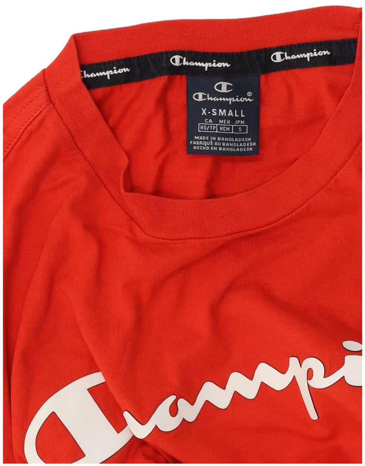 Champion Herren Grafik T-Shirt Top XS Rot