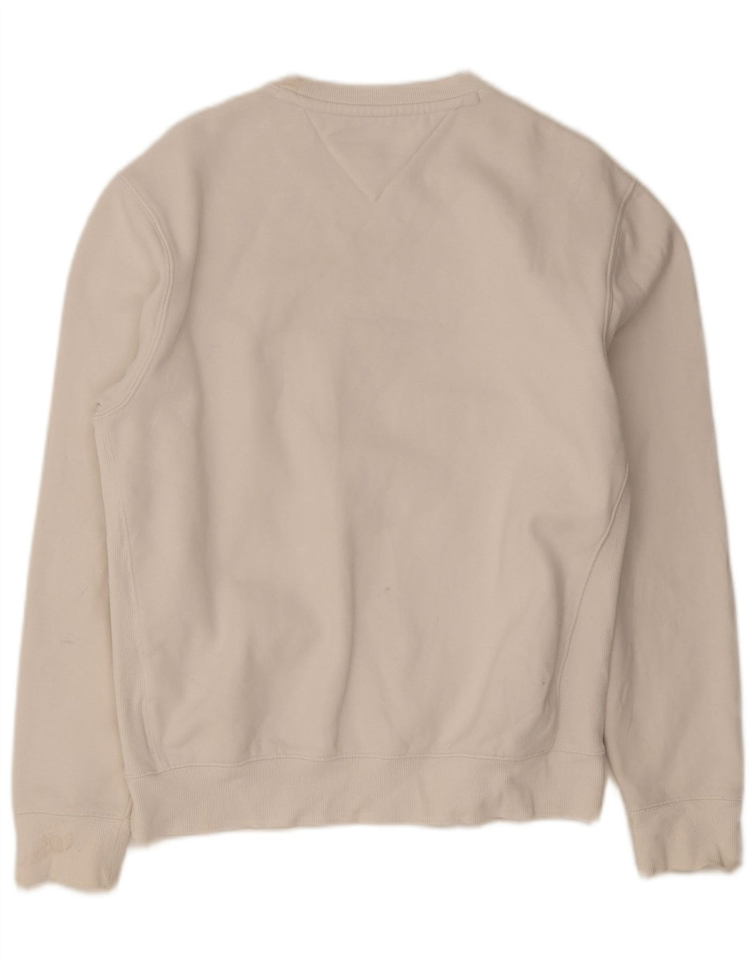Tommy Hilfiger Herren-Sweatshirt mit Grafik, Größe S, weiße Baumwolle