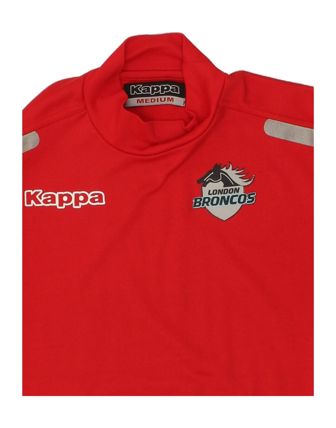 KAPPA Mens Broncos Graphic Sweatshirt Jumper Medium Red Polyester Vintage Kappa and Second-Hand Kappa from Messina Hembry 